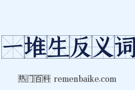 一堆生反义词是什么意思的图片